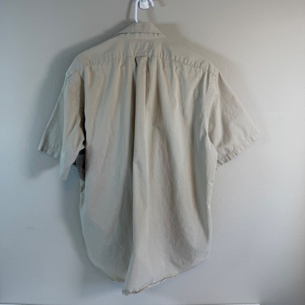 Ralph Lauren Polo Blake Mens Large Khaki Short Sleeve Button Down Shirt Cotton - Picture 2 of 5